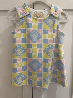 Pastel Patchwork Sleeveless Baby Dress